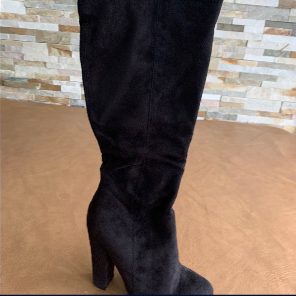 Black Faux Suede Boots